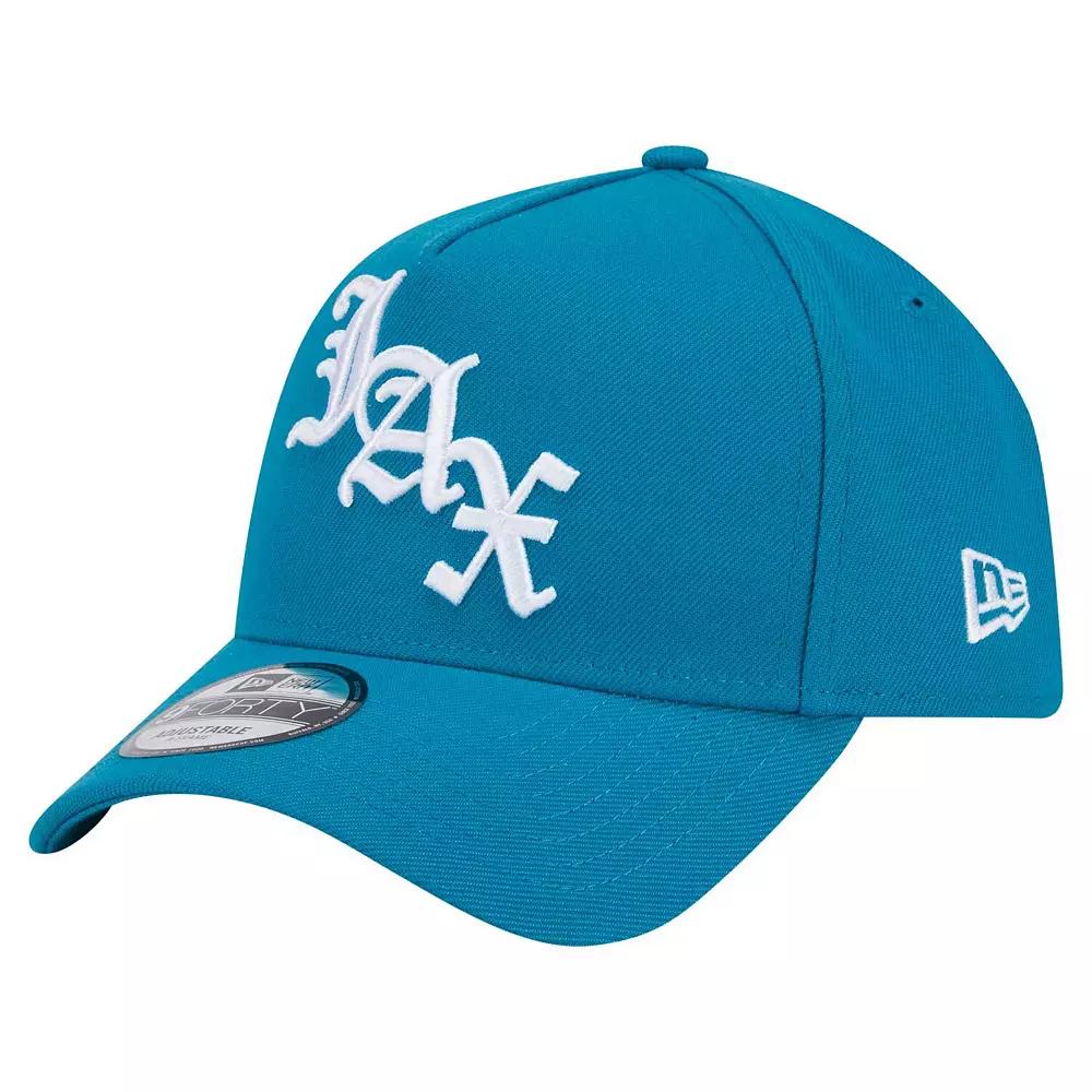 Men's New Era Teal Jacksonville Jaguars Mystic 9FORTY A-Frame Adjustable Hat, Blue Product Image