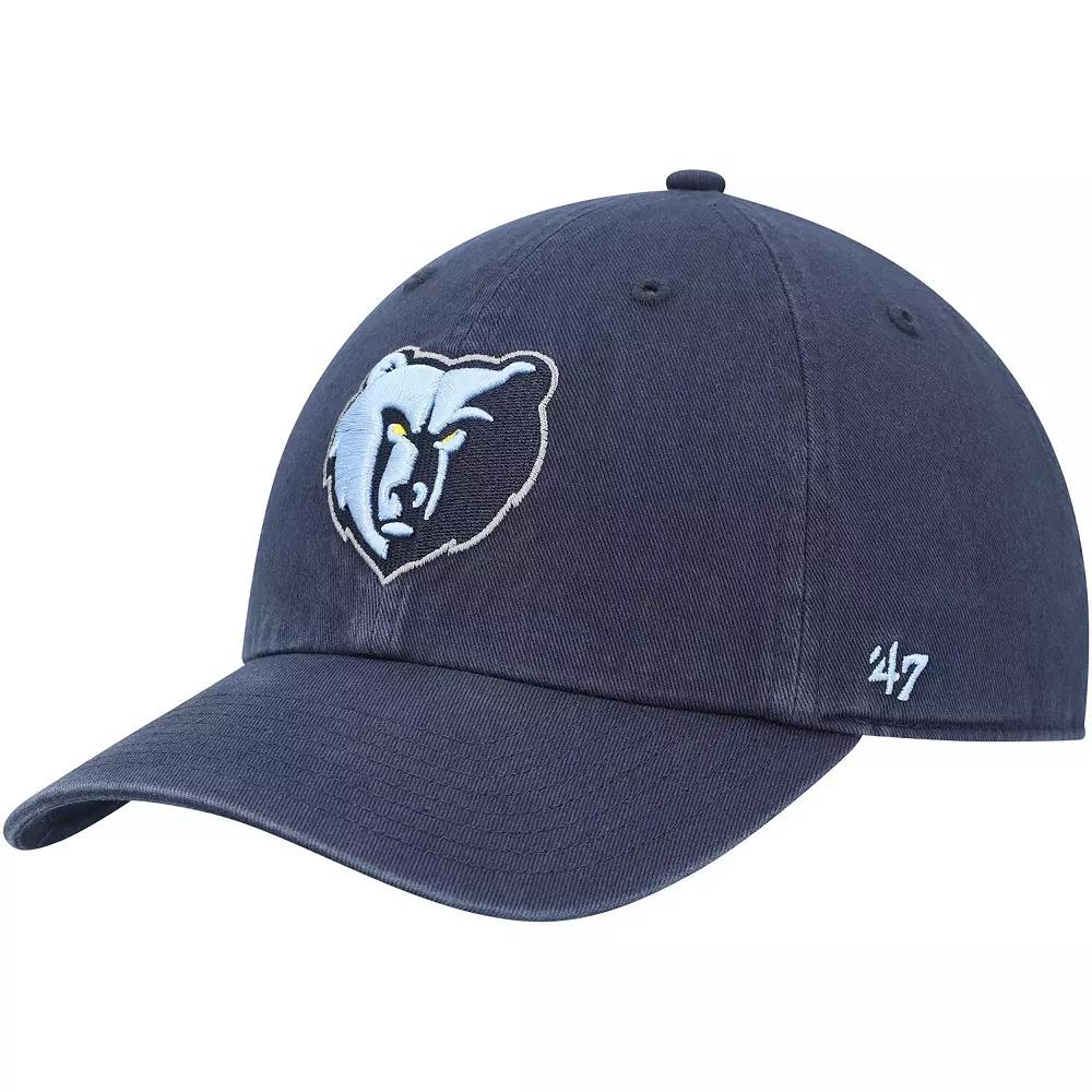 Men's '47 Navy Memphis Grizzlies Primary Logo Clean Up Adjustable Hat, Grz Blue Product Image