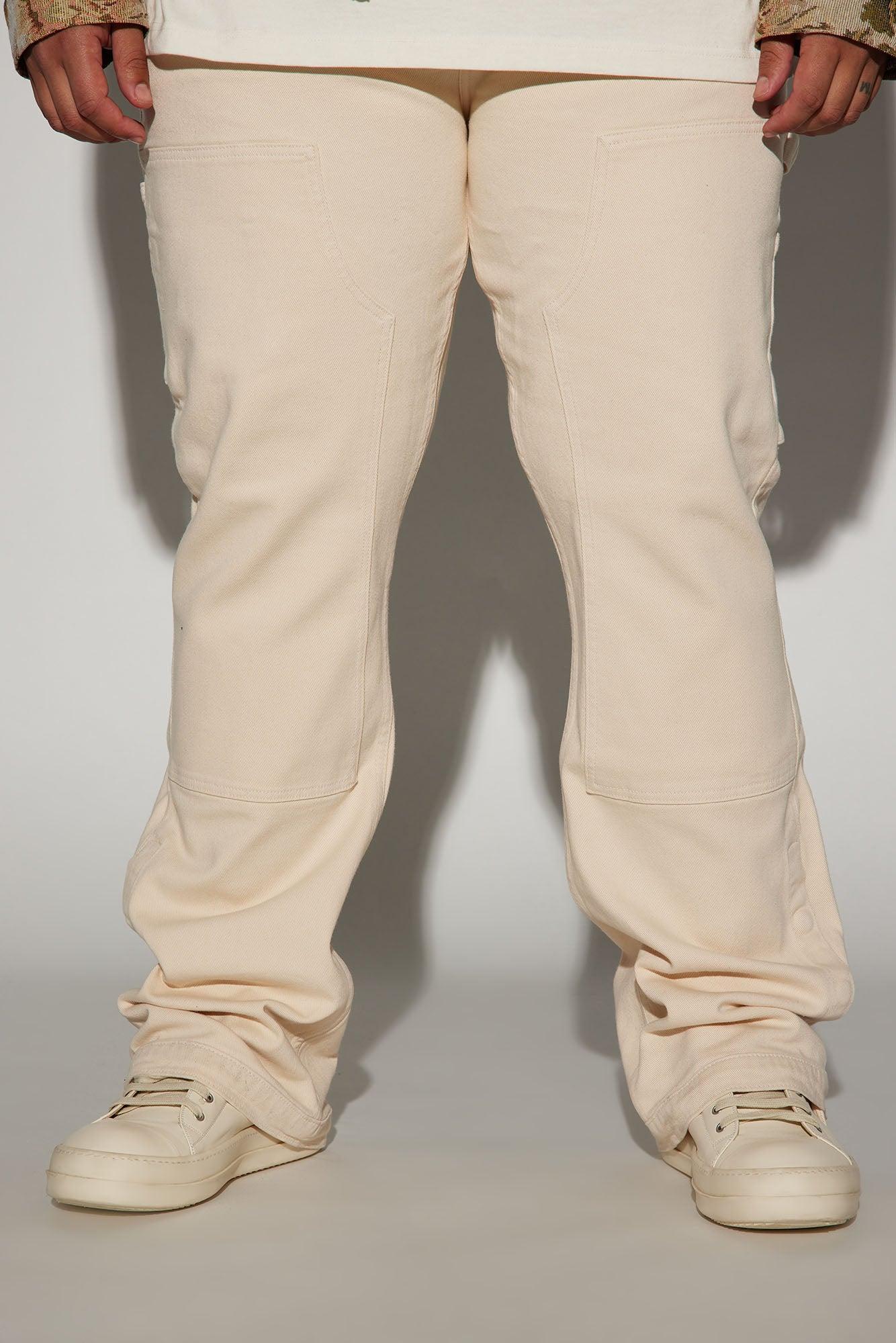 Indestructible Slim Flare Carpenter Pants - Cream Product Image
