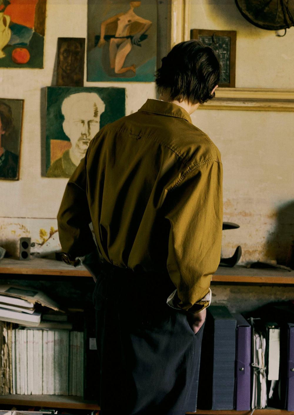 Garment Dyed Oxford Shirt | Old Gold Product Image