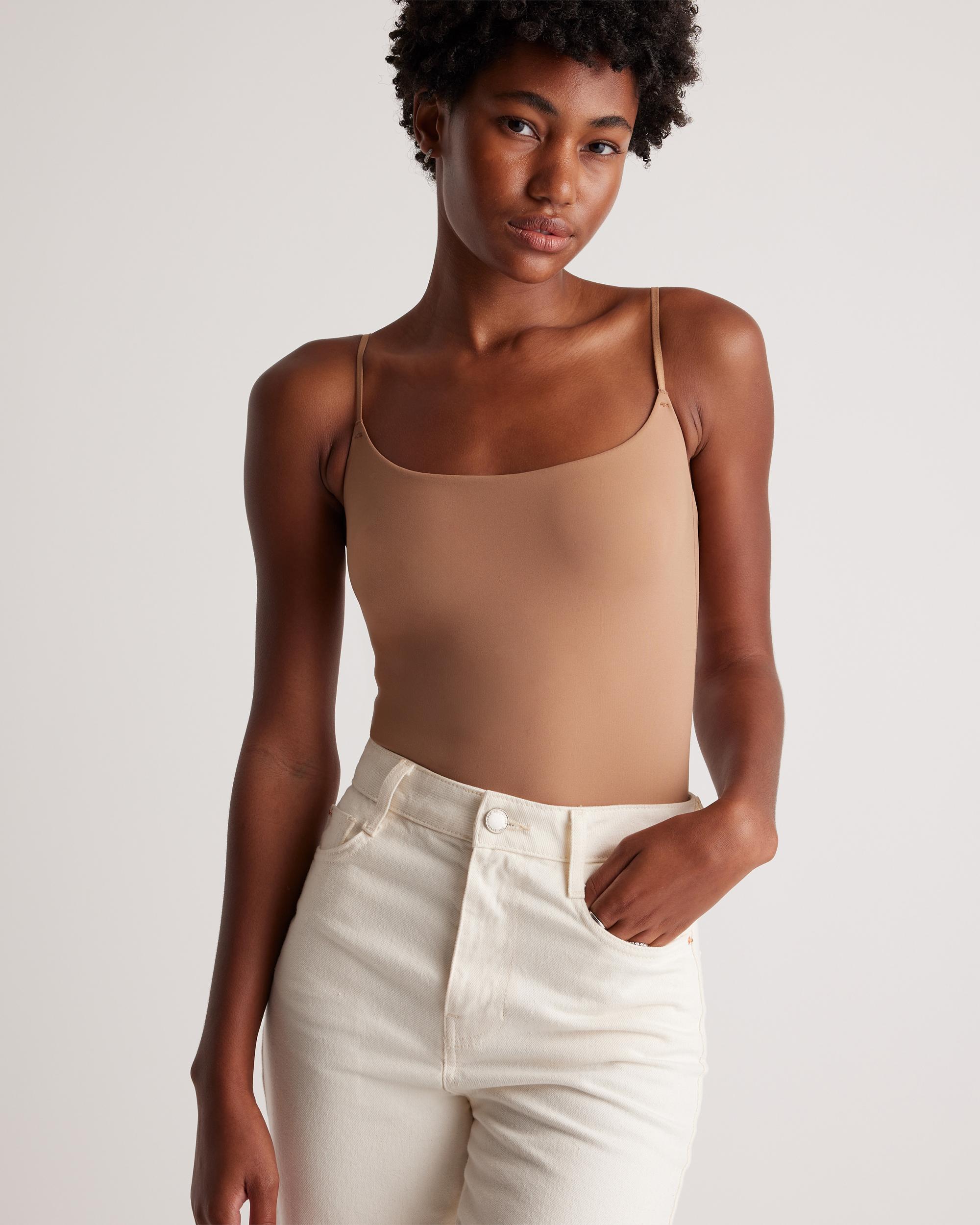 Quince | Women's Second Skin Scoop Neck Cami Bodysuit Size XS, Nylon/Spandex Product Image