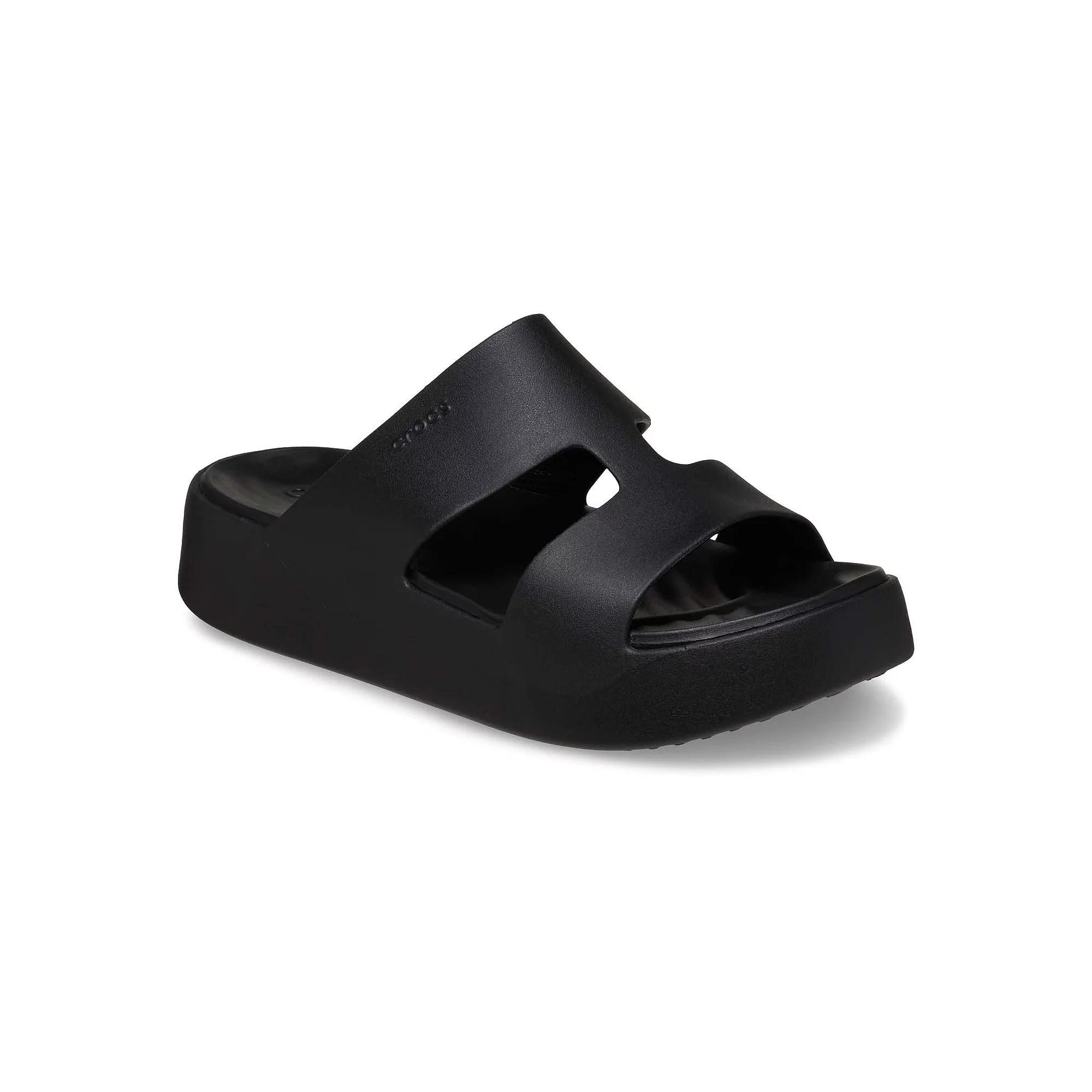 Crocs Getaway Women's Platform H-Strap Sandals, Size: 5, Black Product Image