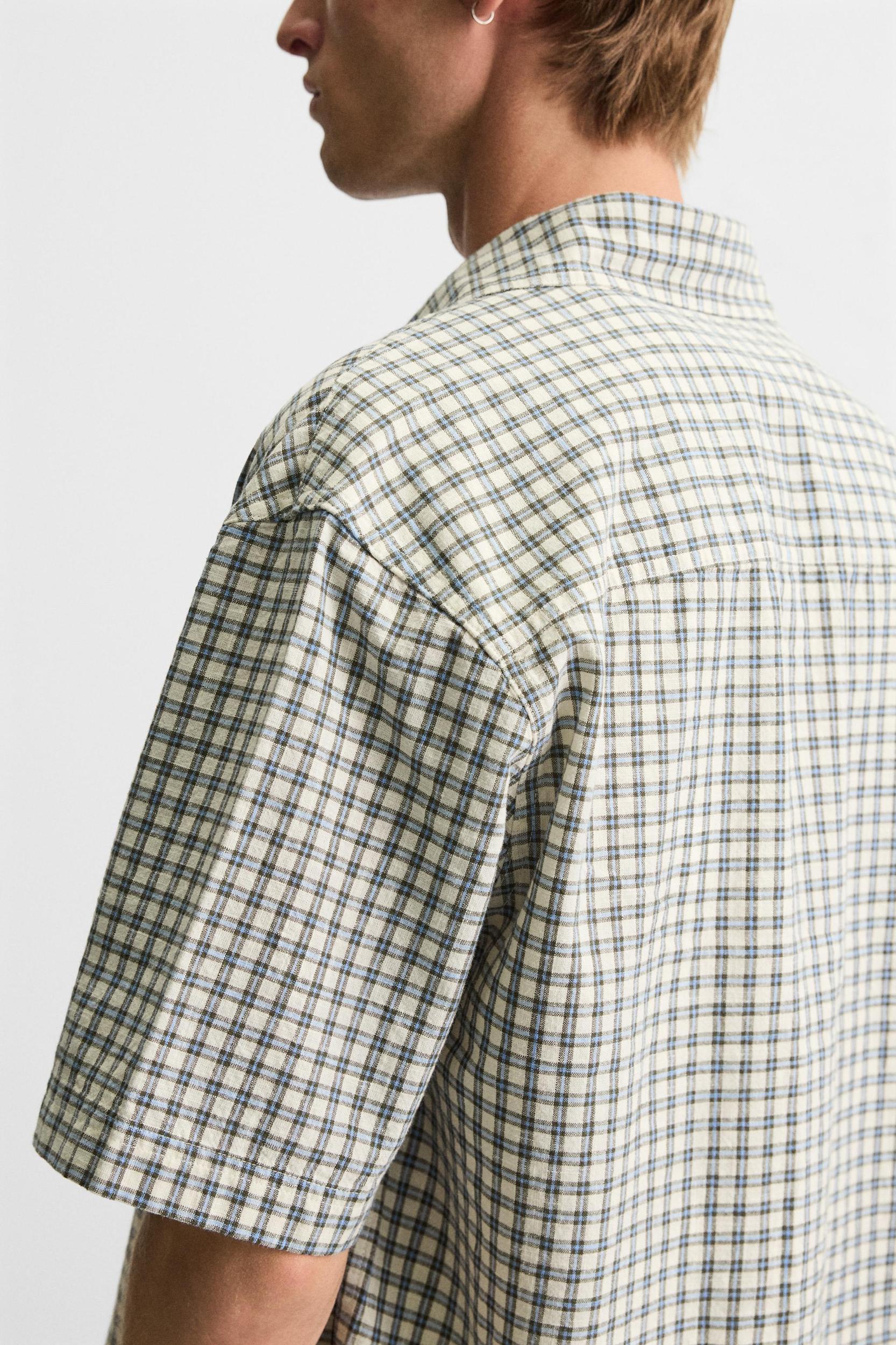 BOXY FIT PLAID SHIRT Product Image