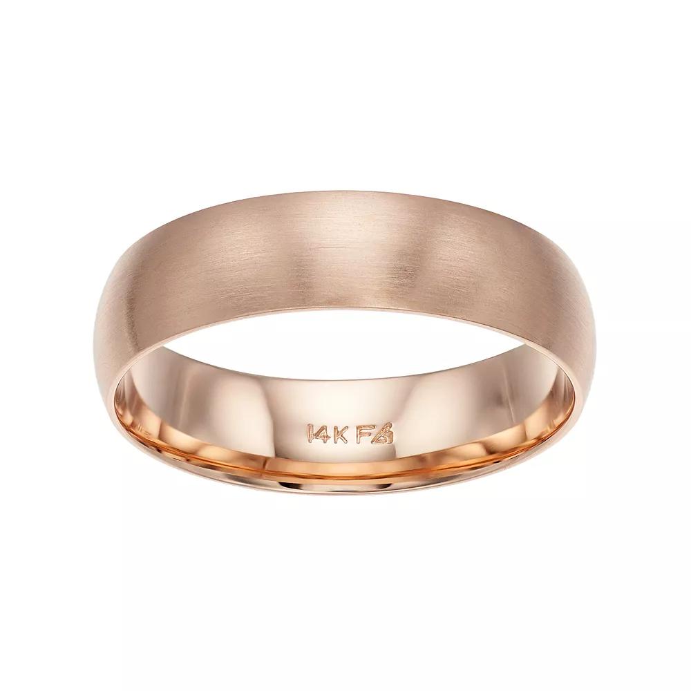 Men's AXL 14k Rose Gold Brushed Wedding Band, Size: 10.50, 14k Rsgold Product Image