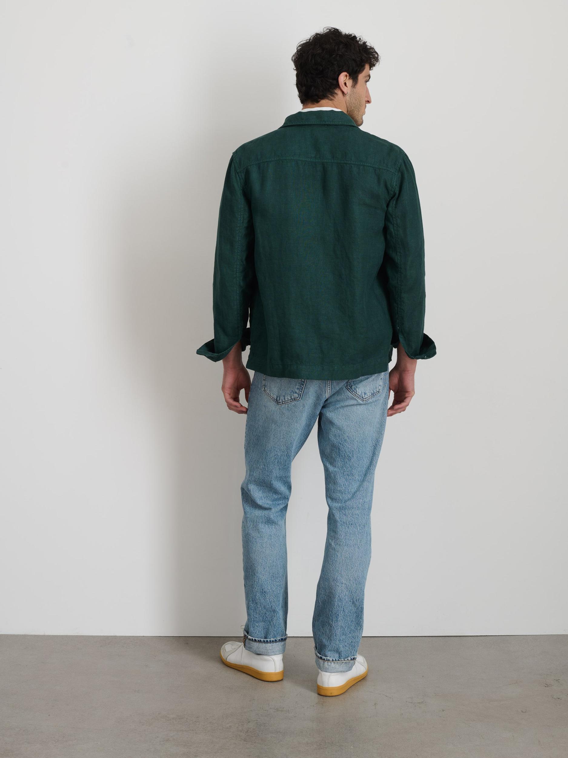 Garment Dyed Work Jacket in Linen Product Image