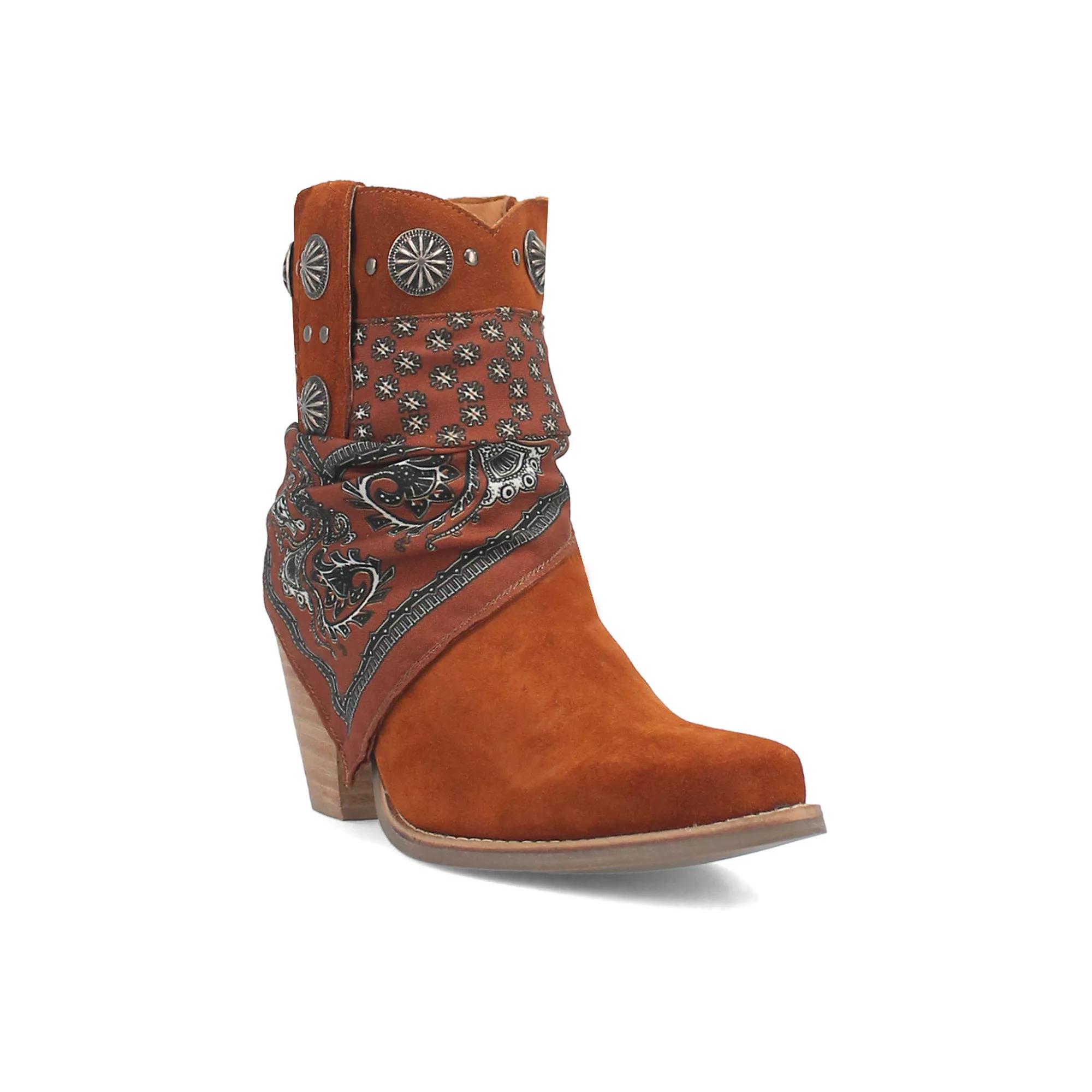 Women's Dingo Bandida Leather Western Ankle Boots,  Product Image
