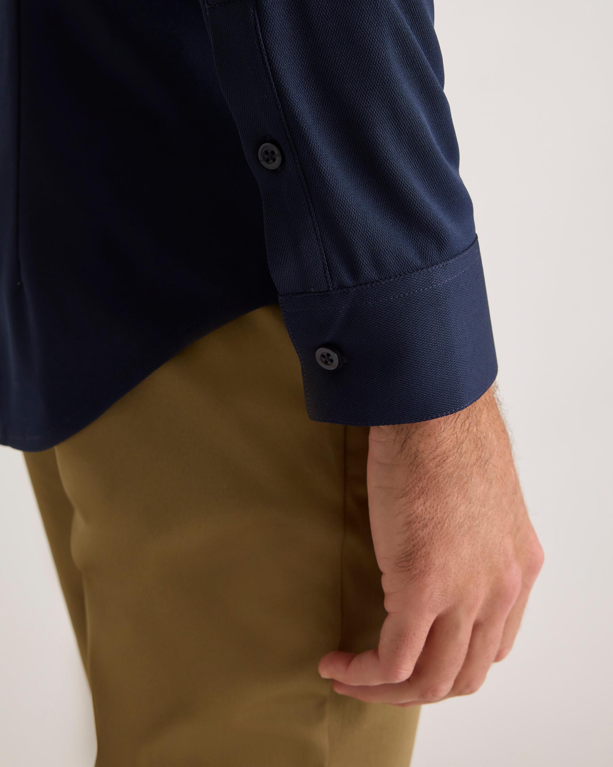 Quince | Men's Commuter Stretch Pique Long Sleeve Button Down 100% Polyester Product Image