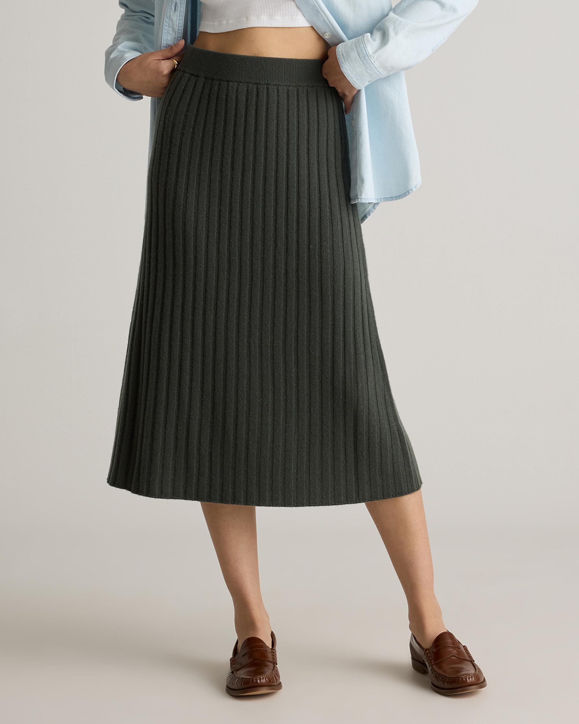 Quince | Women's Mongolian Cashmere Midi Skirt Product Image