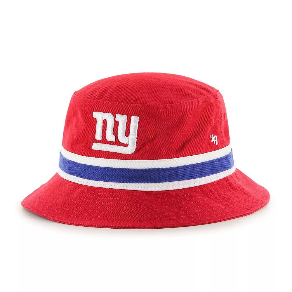 Men's '47 Red New York Giants Striped Bucket Hat Product Image