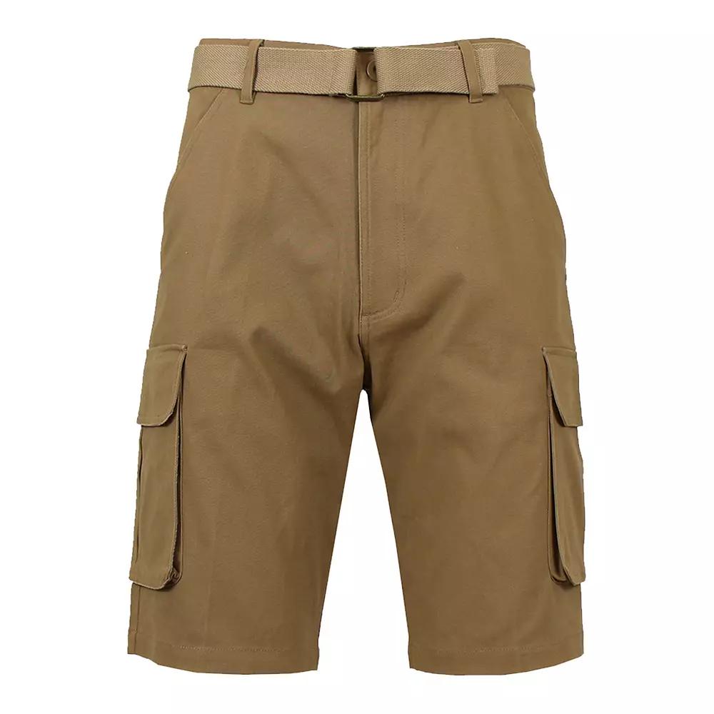 Men's Blu Rock 11.5" Slim Fit Stretch Belted Cargo Shorts, Size: 38, Timber Product Image