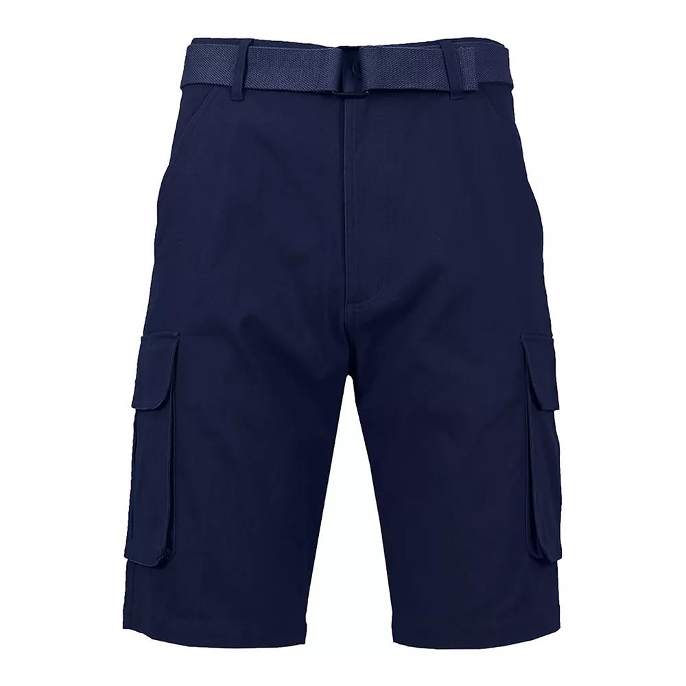 Men's Blu Rock 11.5" Slim Fit Stretch Belted Cargo Shorts,  Product Image