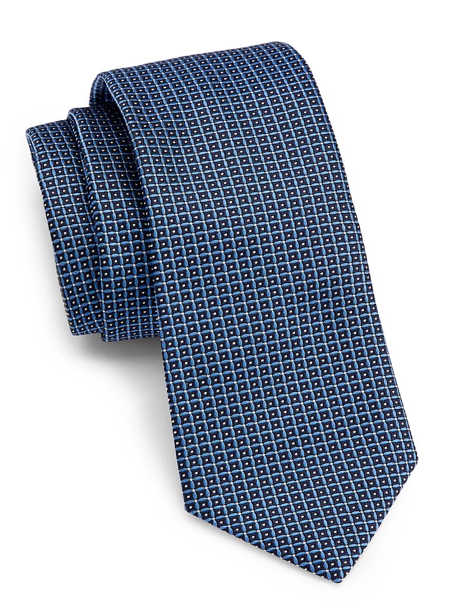 Mens Micro-Square Silk Tie Product Image