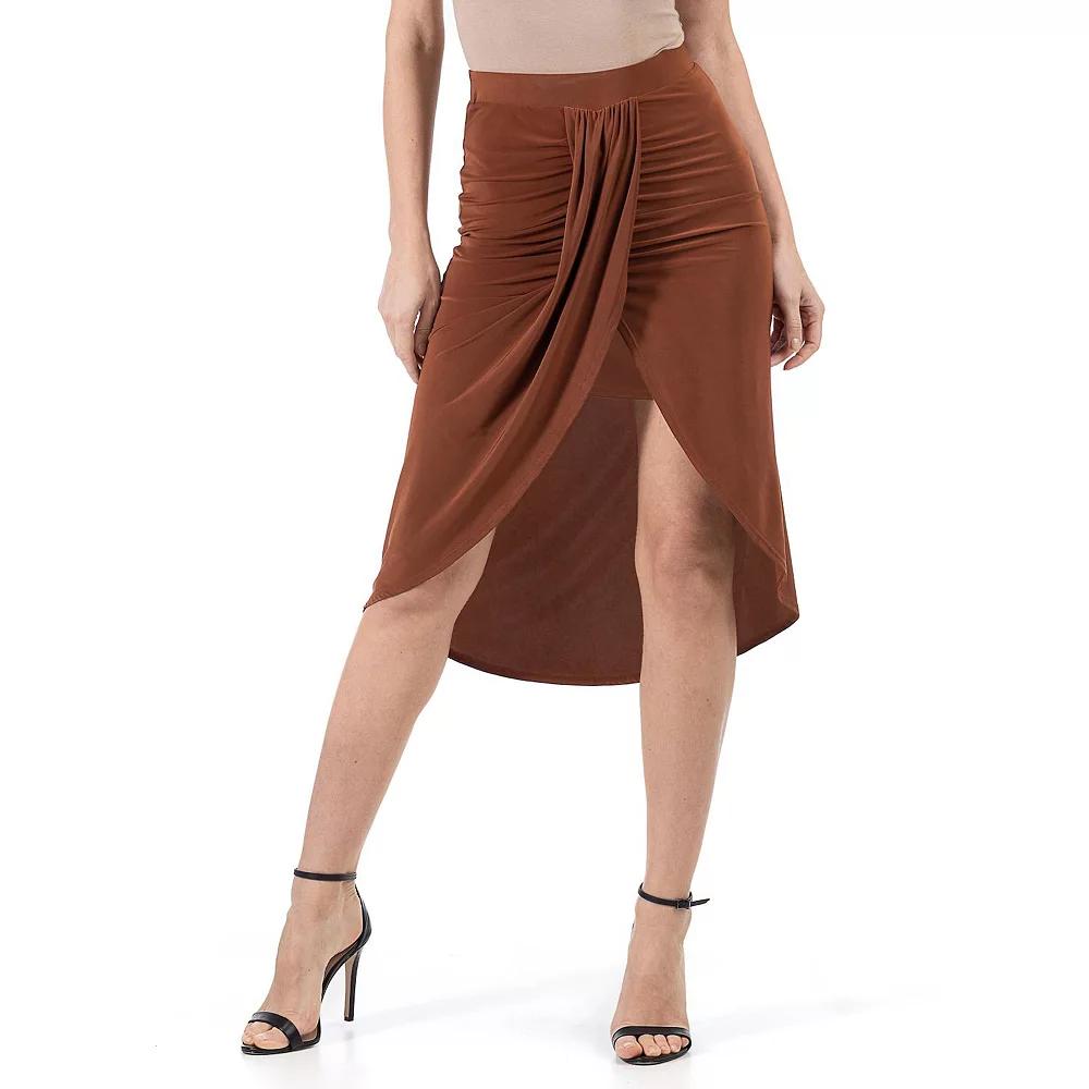 Women's 24Seven Comfort Apparel Knee Length Tulip Skirt,  Product Image