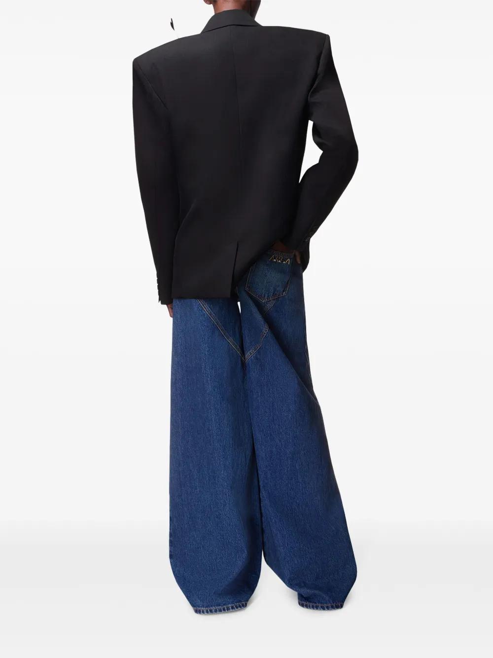 Crystal Heart Charm wide-leg jeans Product Image