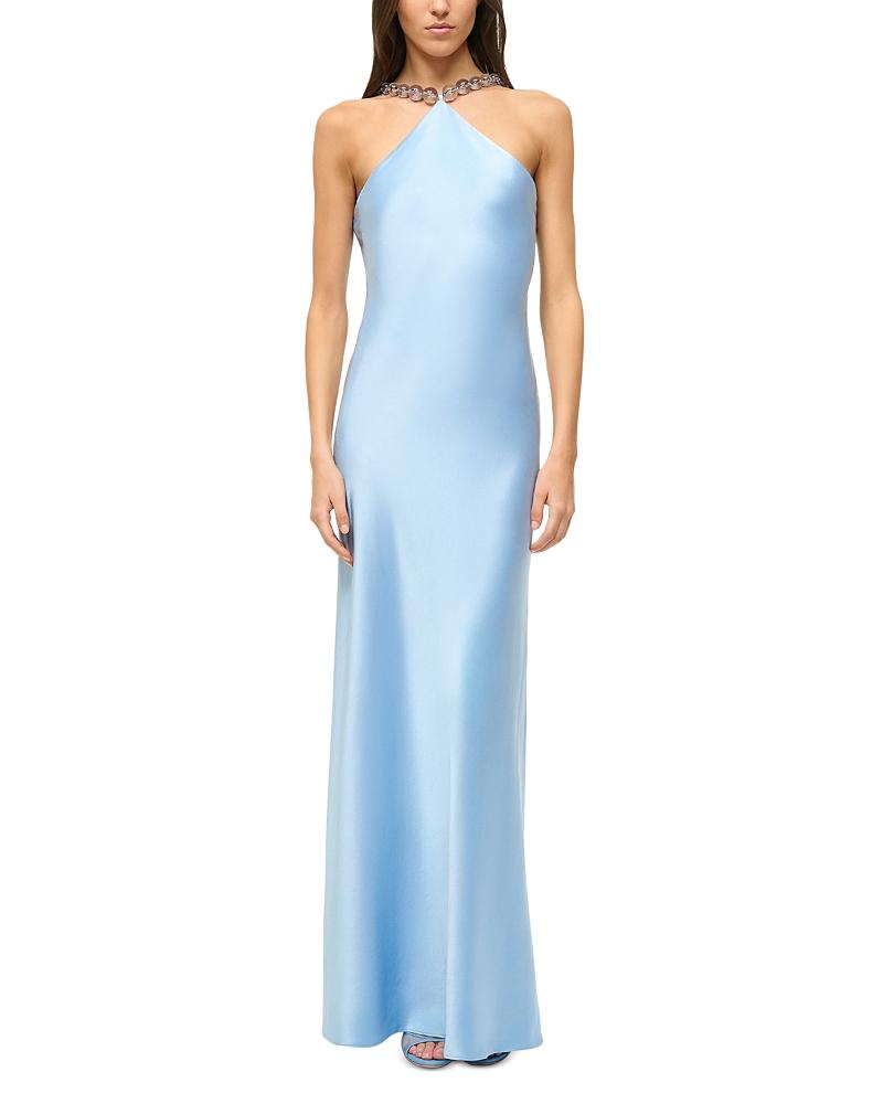 Womens Cadence Beaded Satin Maxi Dress Product Image