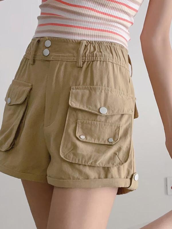 Rolled Cargo Pockets Shorts Product Image