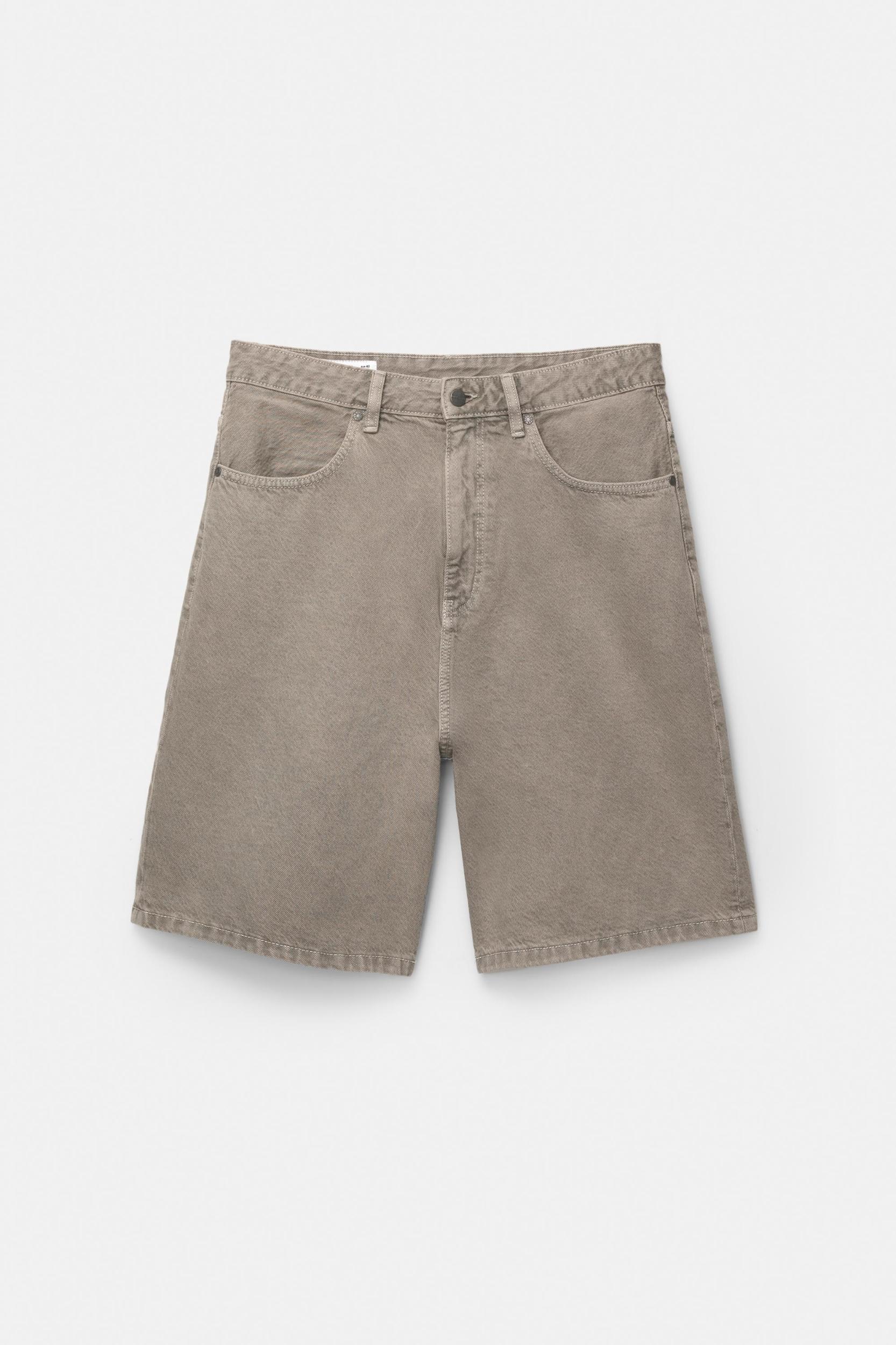 Baggy denim Bermuda shorts Product Image