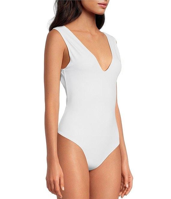 Free People Keep It Sleek V-Neck Sleeveless Bodysuit Product Image