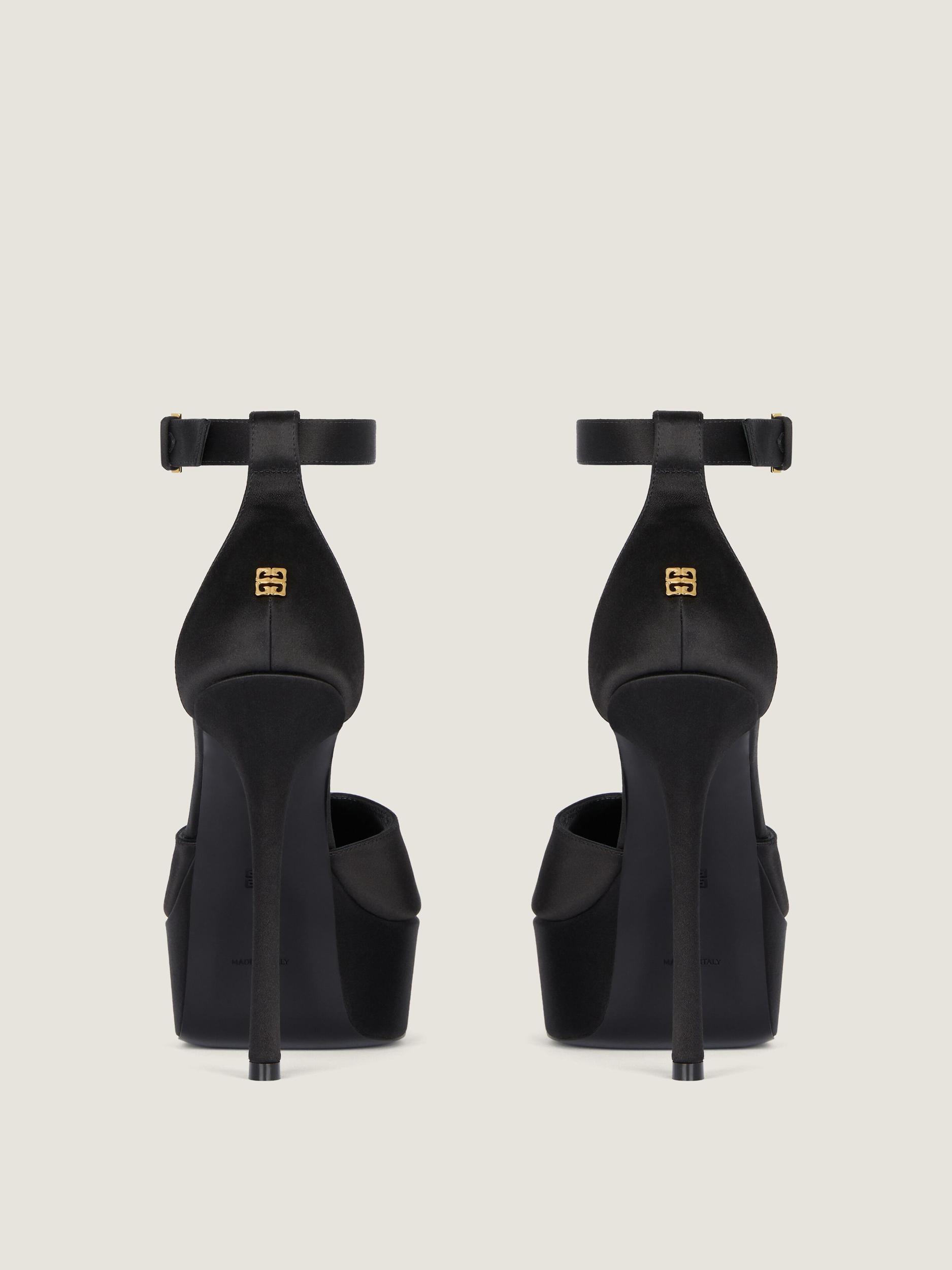 4G Liquid platform sandals in satin Product Image