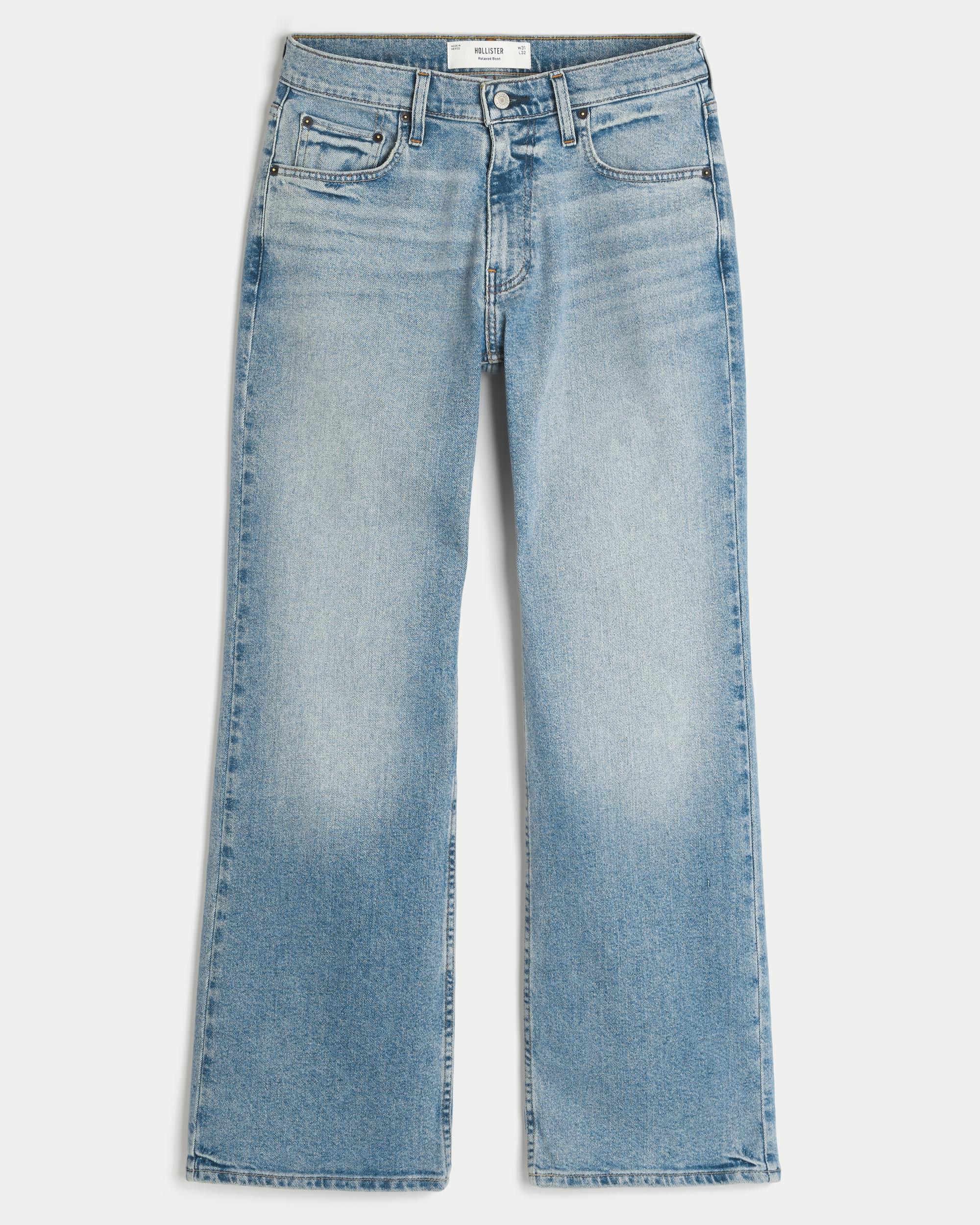 Medium Wash Relaxed Boot Jeans Product Image