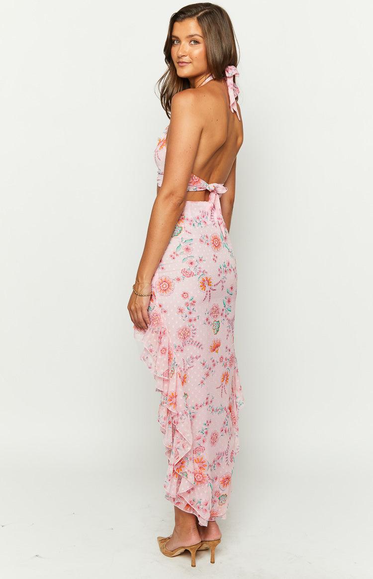 Elijah Pink Floral Maxi Skirt Baby Product Image