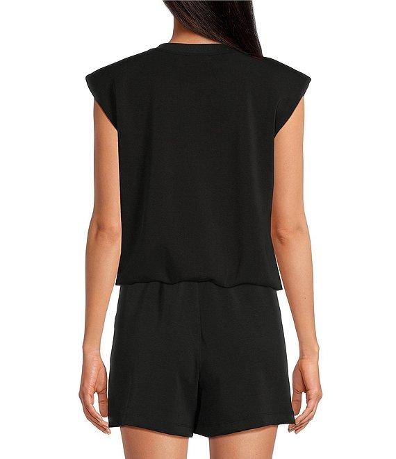 Skies Are Blue Brushed Modal Crew Neck Sleeveless Muscle Top Product Image