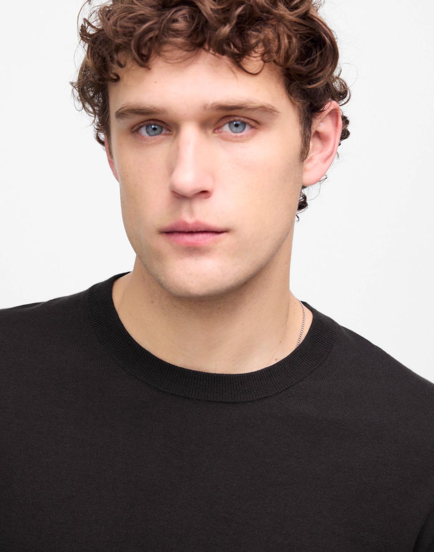 Cotton Crewneck Sweater Tee Product Image