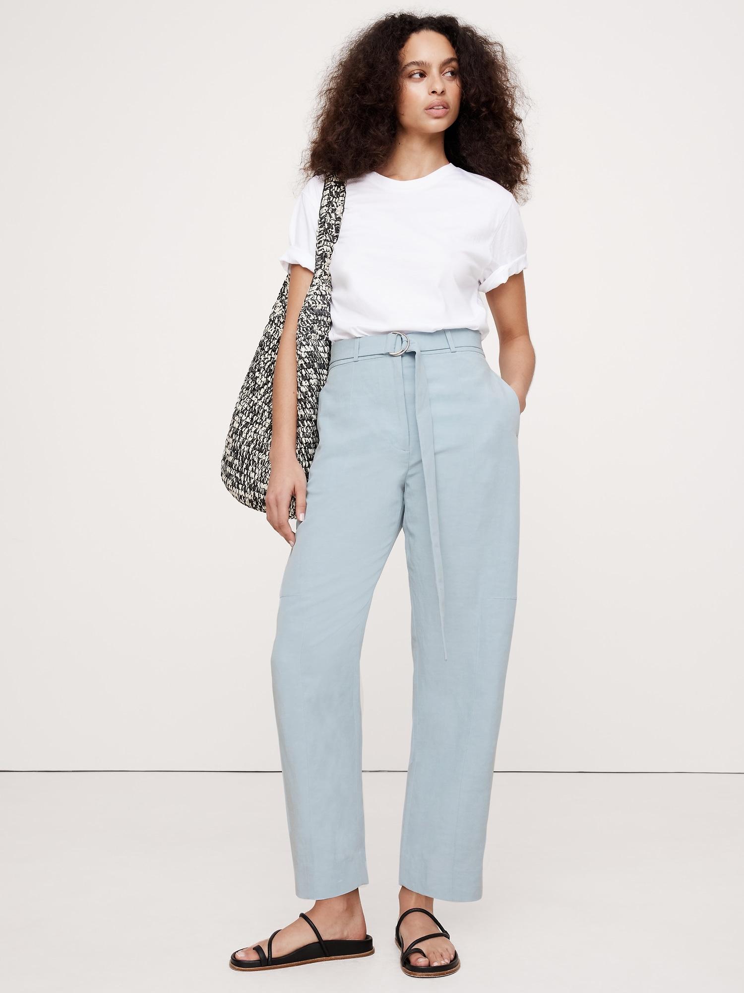 High-Rise Barrel Tencel™-Linen Pant Product Image