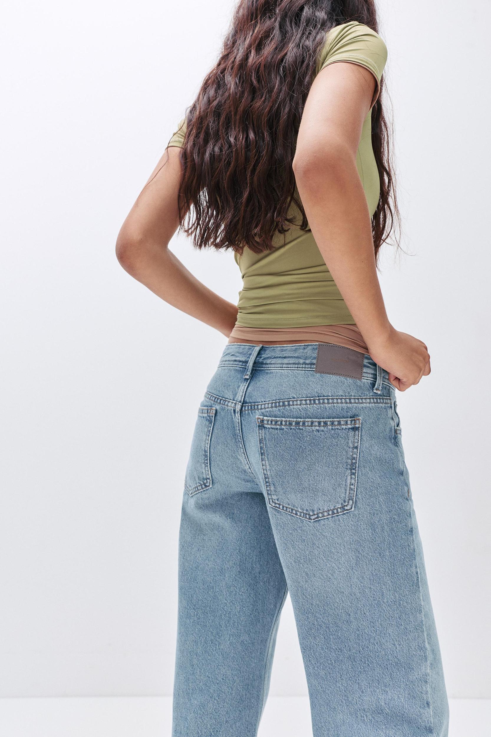 Low-waist straight-leg jeans Product Image