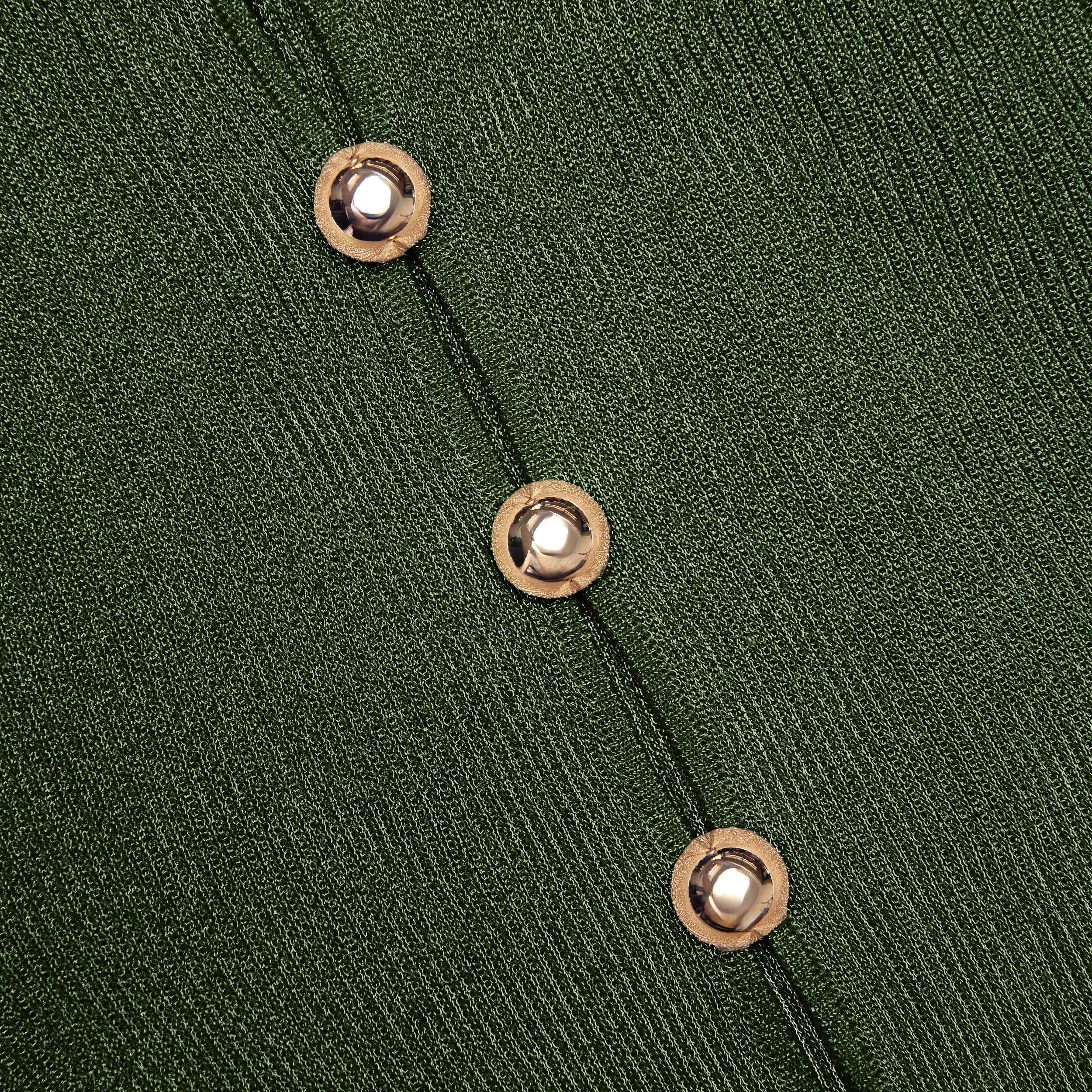 Khaki Lurex Knit Maxi Dress Product Image