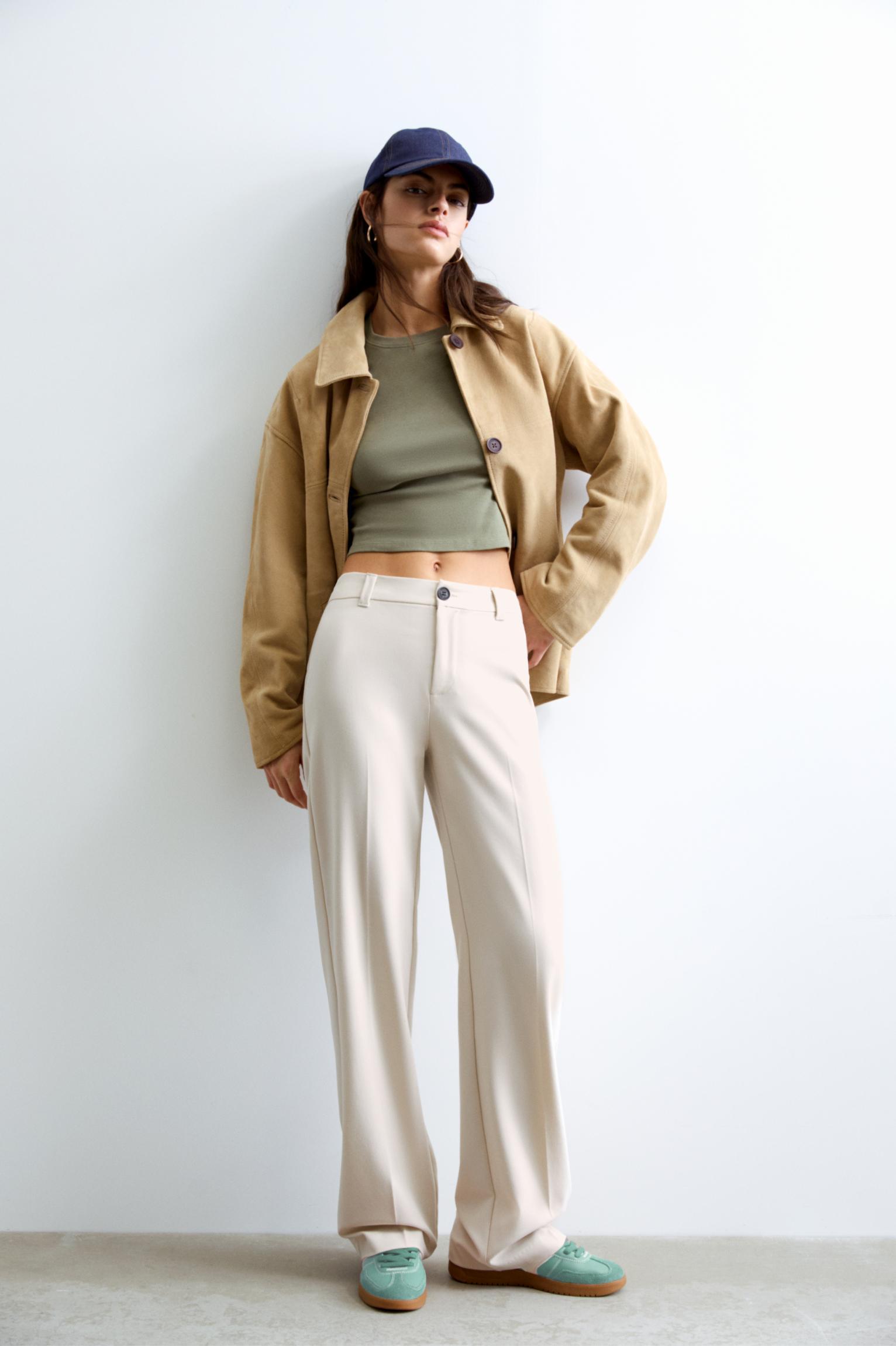 Straight-leg smart pants Product Image