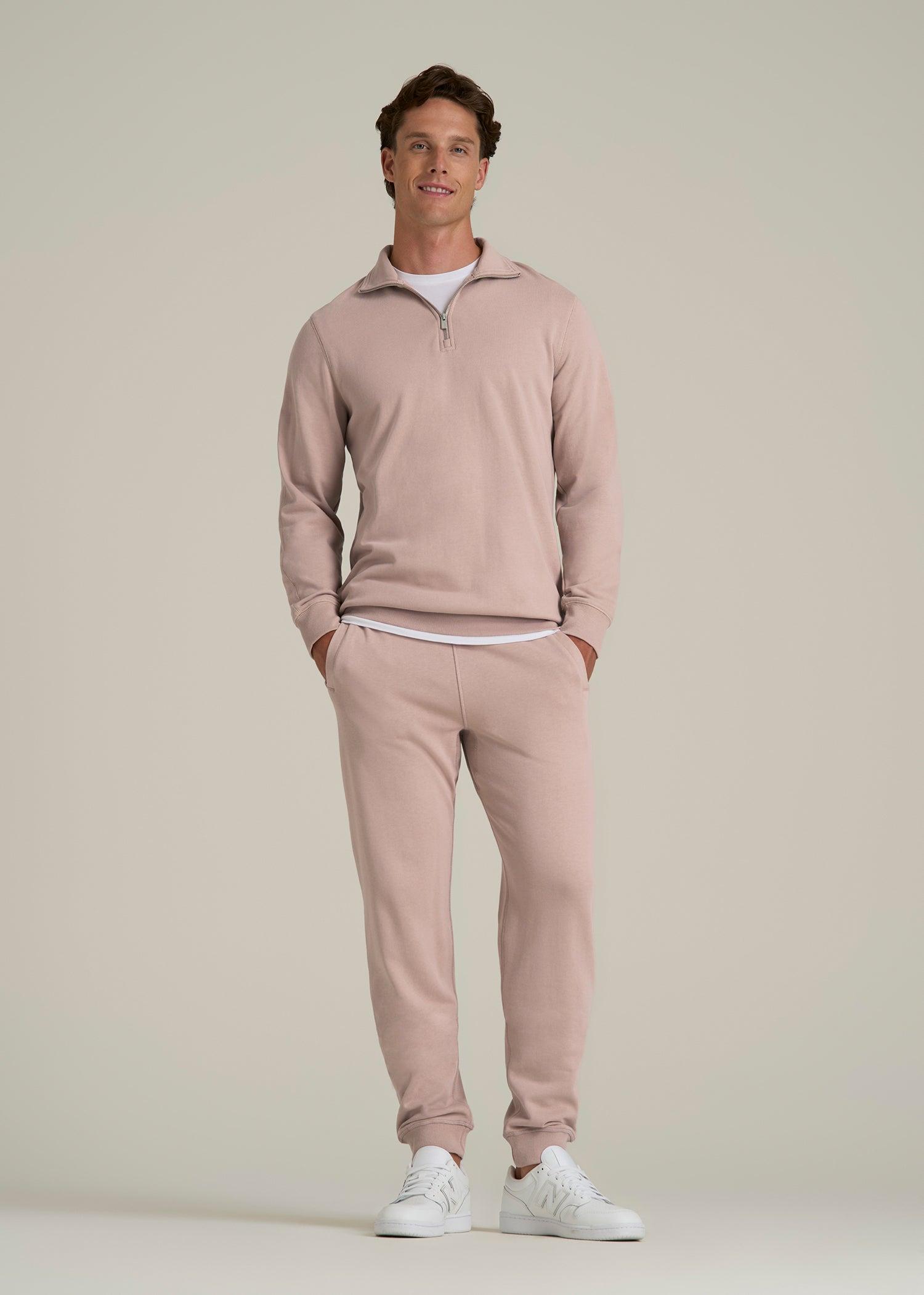 Wearever 2.0 French Terry Quarter-Zip Sweatshirt for Tall Men in Desert Rose Male Product Image