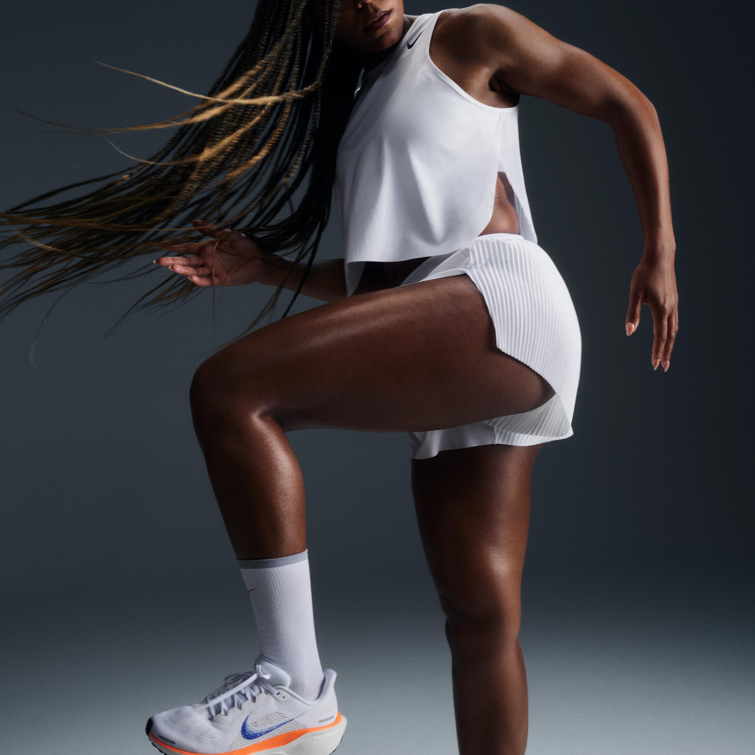 Nike Womens AeroSwift Dri-FIT ADV Cropped Running Tank Top | FN2713-100 Product Image