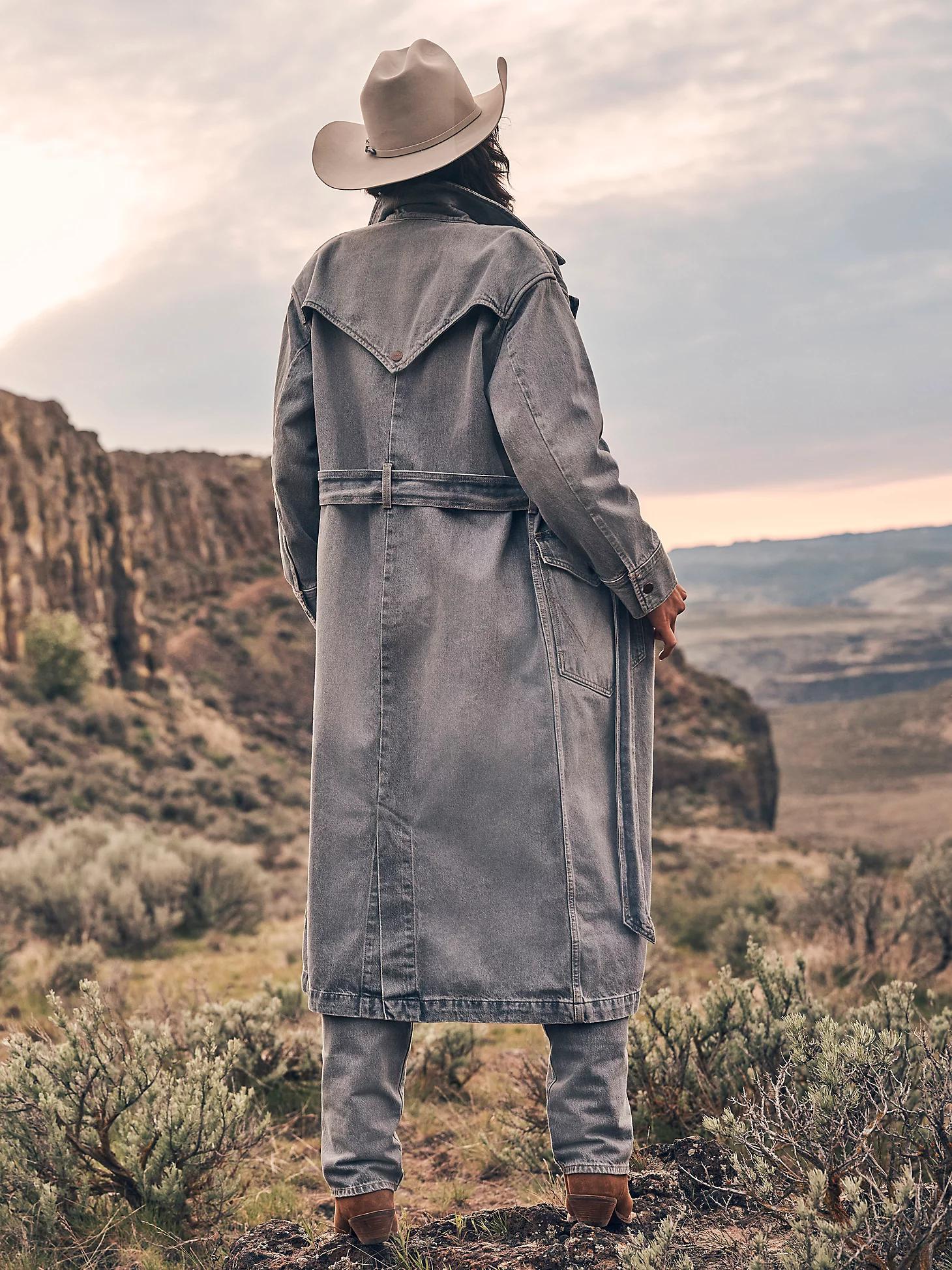 Women's Denim Trench in Haute Haze Product Image