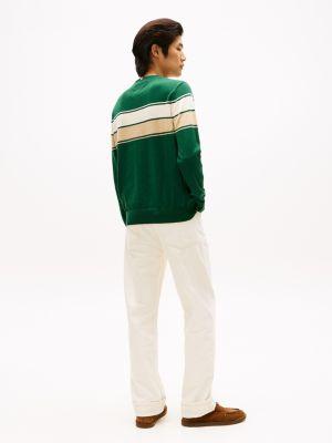 Block-Stripe Crewneck Sweater Product Image