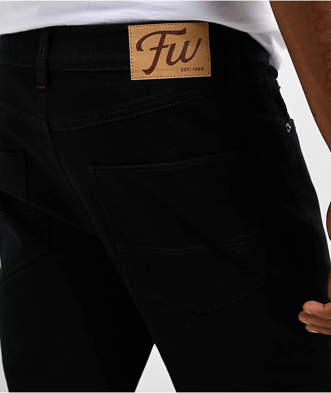 Empyre Verge Destroyed Black Tapered Skinny Jeans Product Image