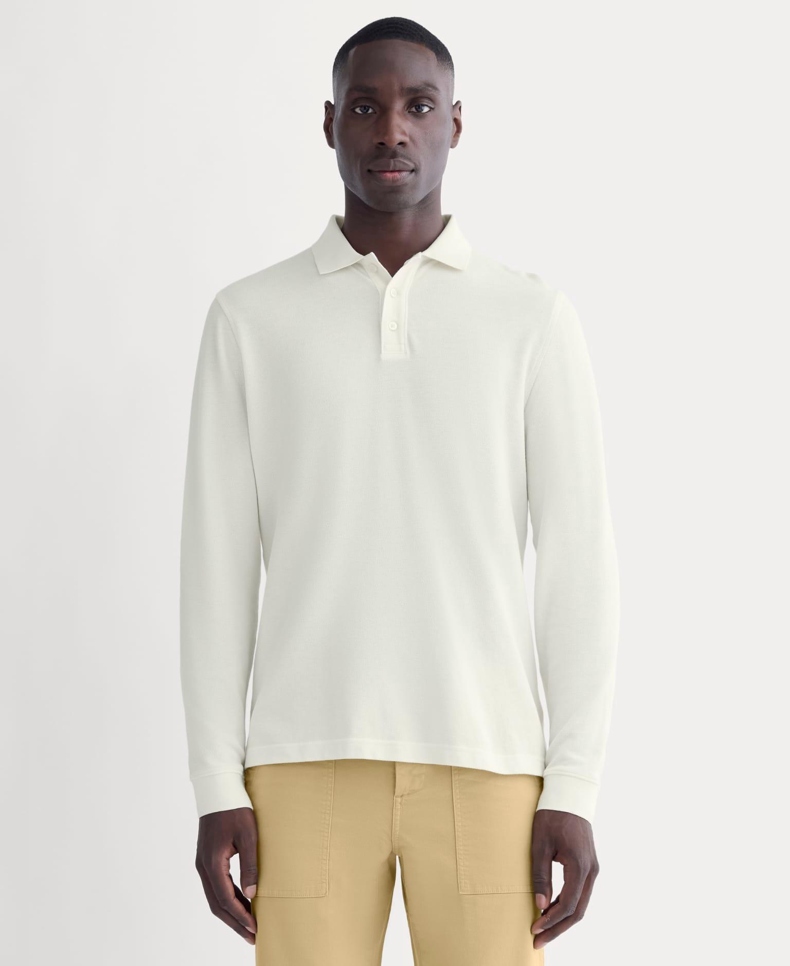 Mens Long-Sleeve Pique Polo T-Shirt by Everlane Product Image