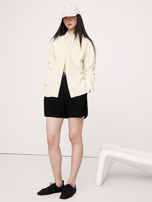 Oversized Denim Shirt Jacket Product Image