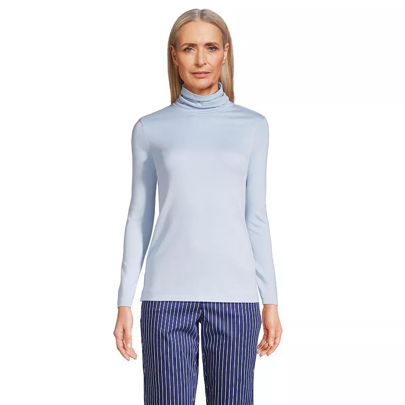 Women's Lands' End Supima Cotton Long Sleeve Turtleneck,  Product Image
