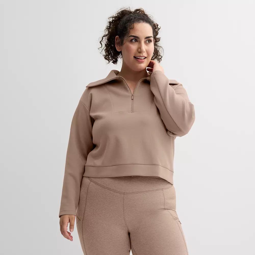 Plus Size Tek Gear® Half-Zip Ultra Comfort Sweater, Women's, Size: 2XL, Maiti Pink Product Image