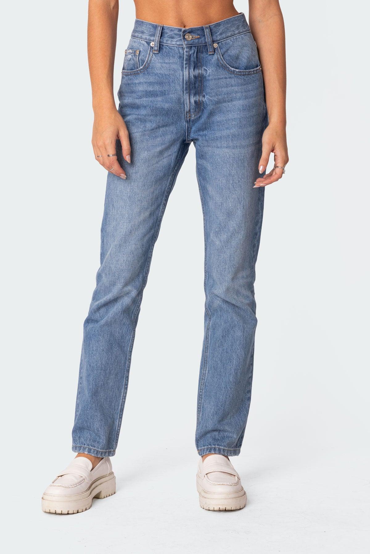 Swift Mid Rise Straight Leg Jeans Product Image