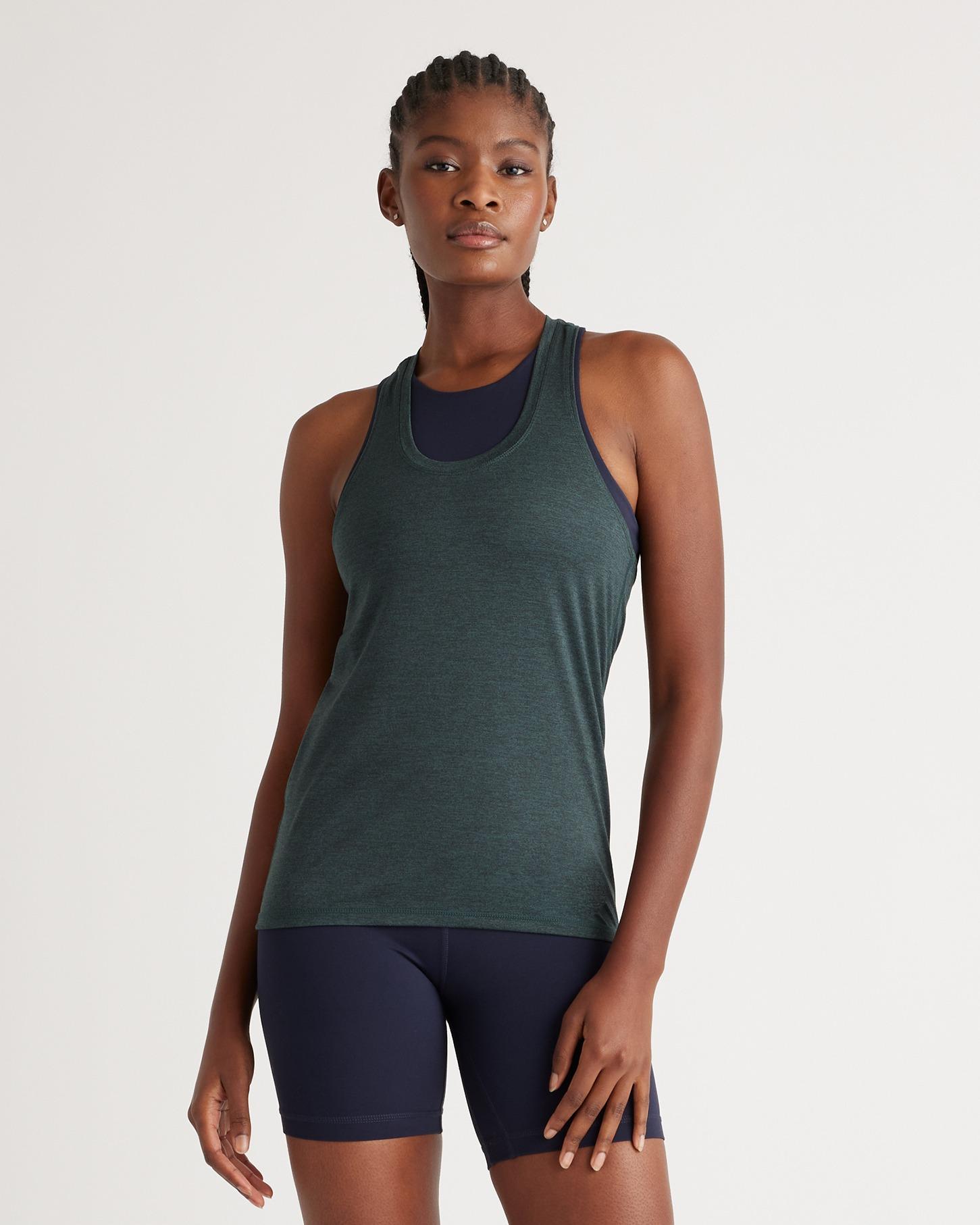 Quince | Women's Flowknit Breeze Racerback Tank Top Recycled Poly with Stretch Product Image