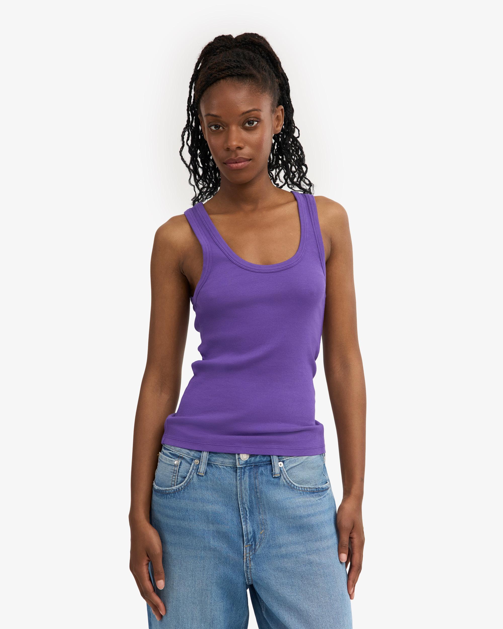 Women Organic Rib Tank Top - Cedar Brown Product Image
