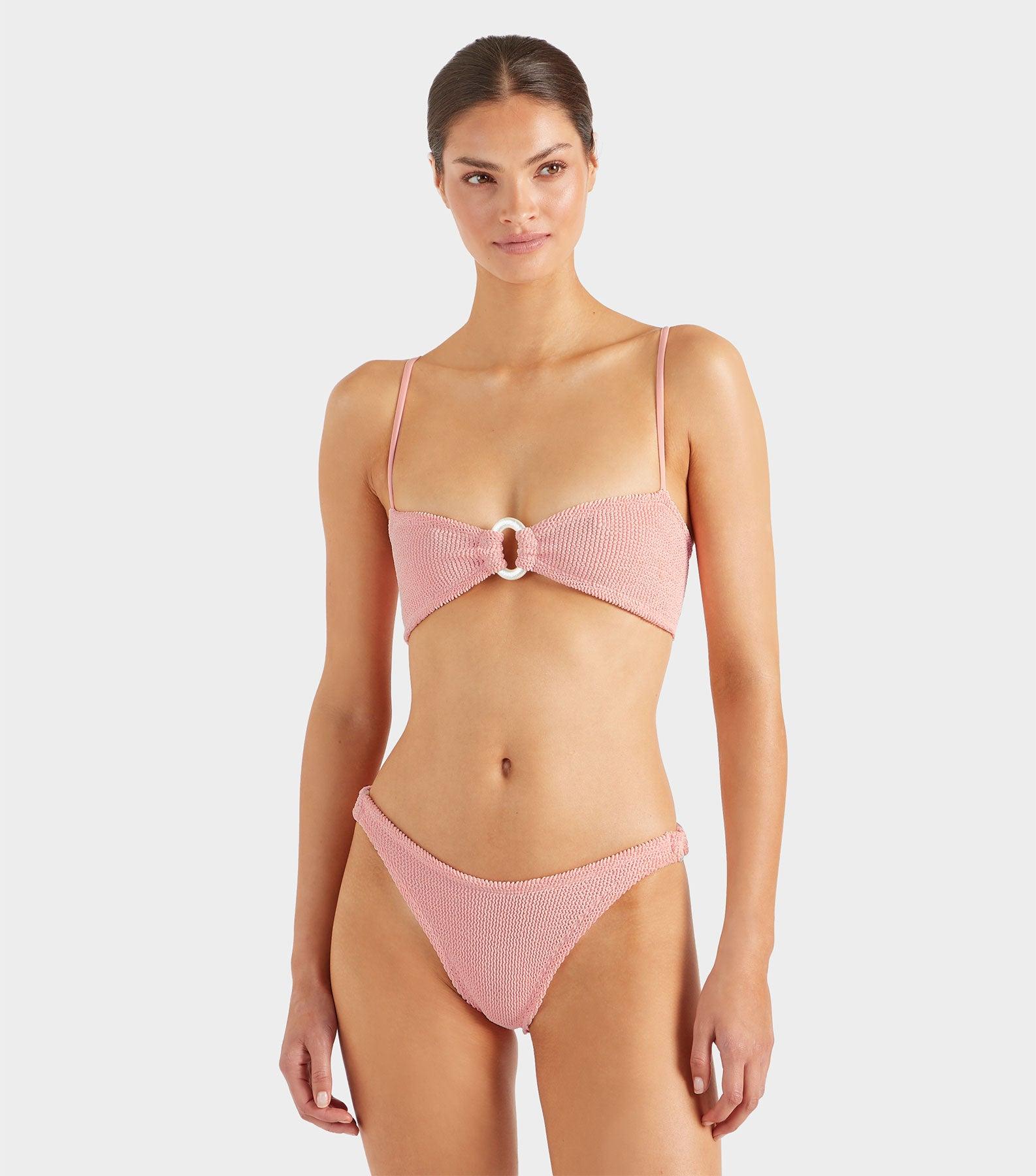 Misty Bikini With Pearly Hoop - Peach Product Image