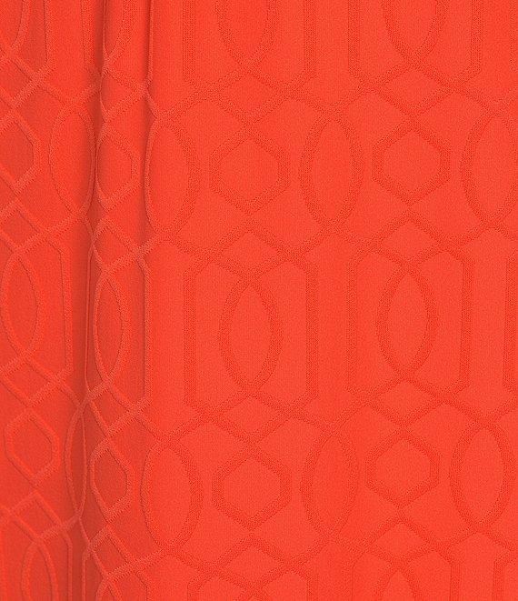 Jude Connally Kerry Jacquard Grand Links Split V-Neck 3/4 Sleeve Shift Dress Product Image