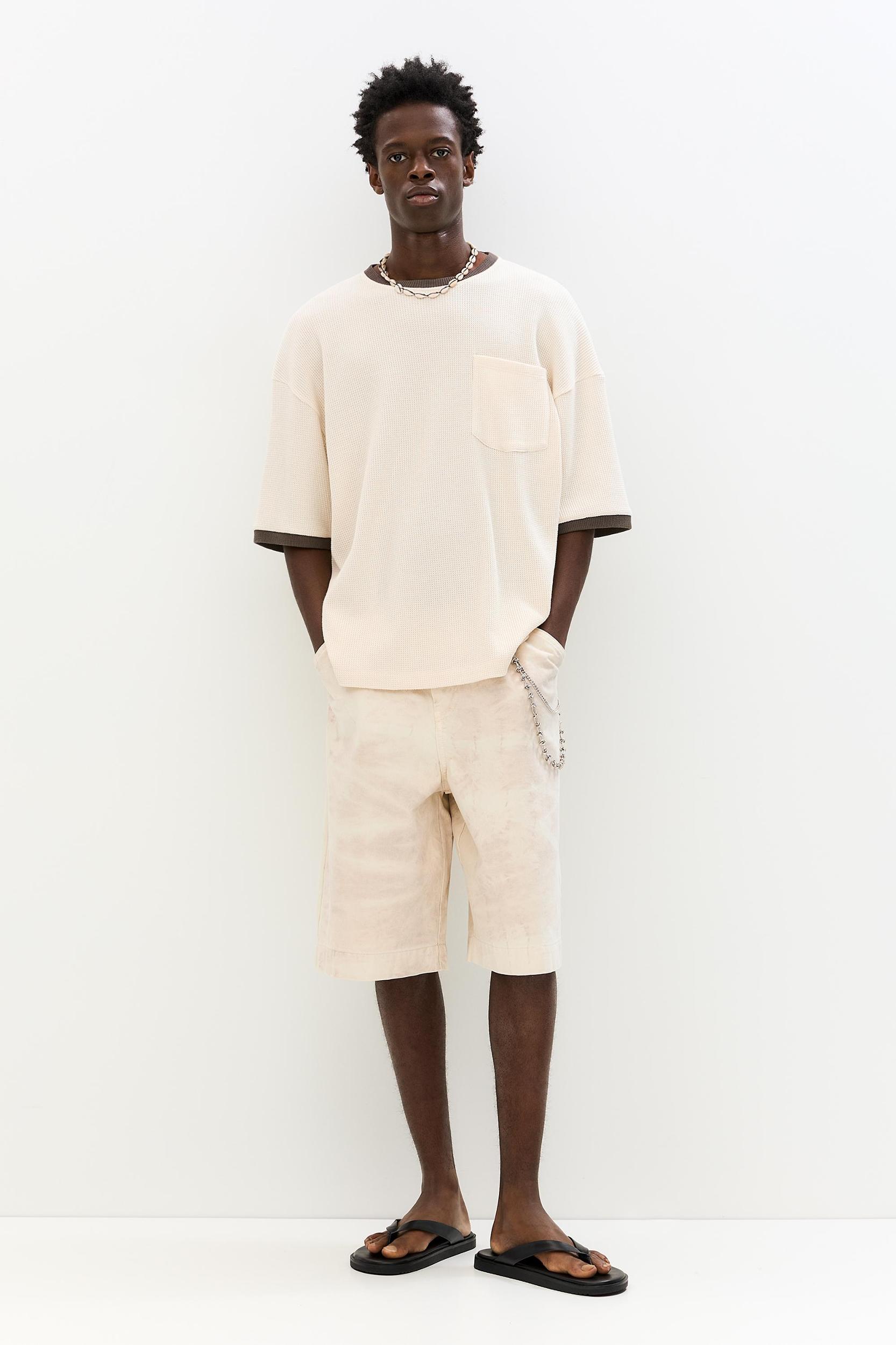 Ribbed waffle-knit T-shirt Product Image