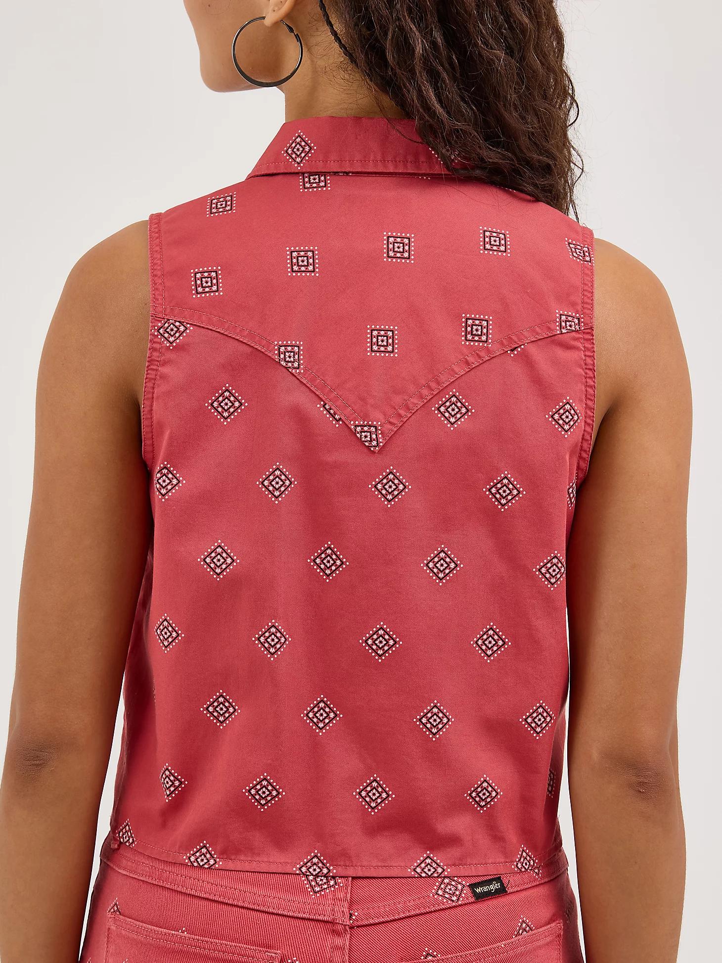 Women's Tie-Front Print Shirt in Diamond Bay Product Image