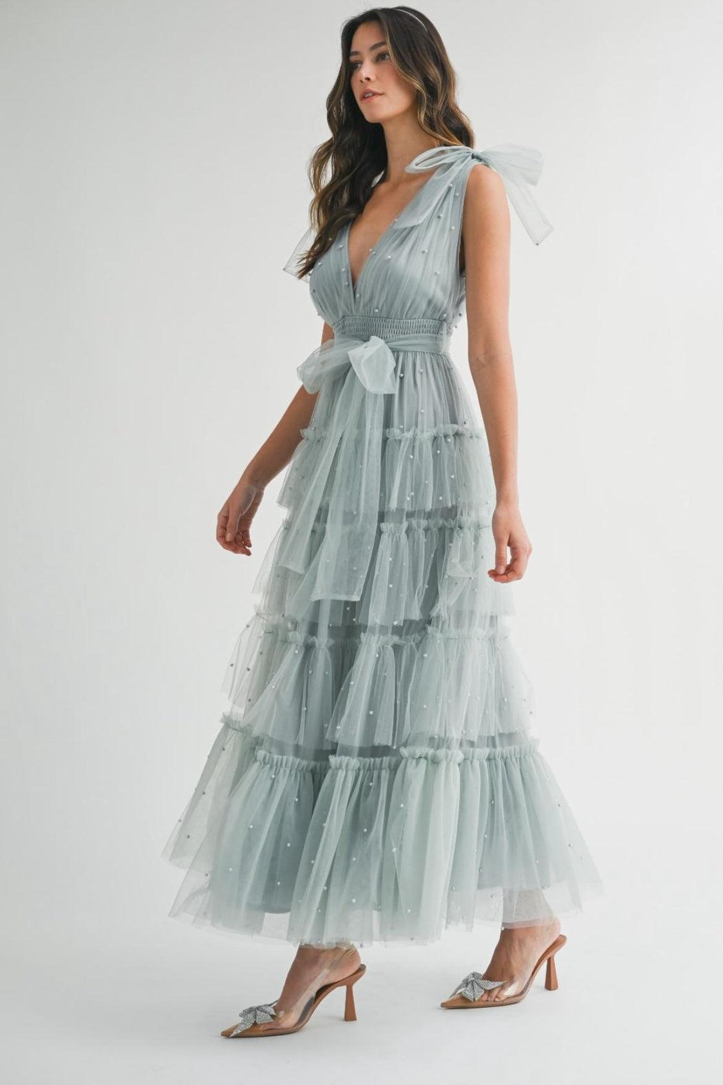 Pearl Mesh Dress Product Image