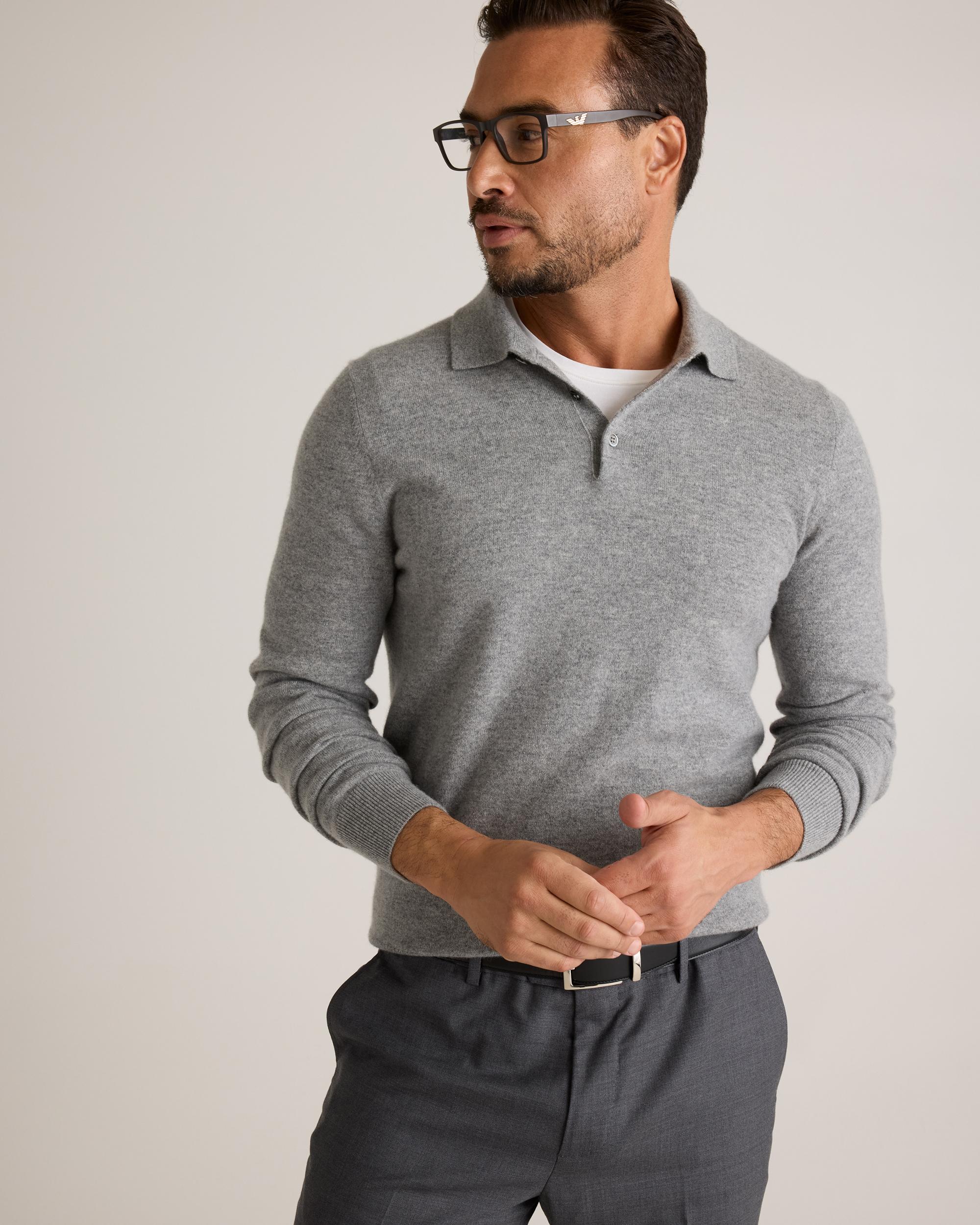 Quince | Men's Mongolian Cashmere Polo Sweater Product Image