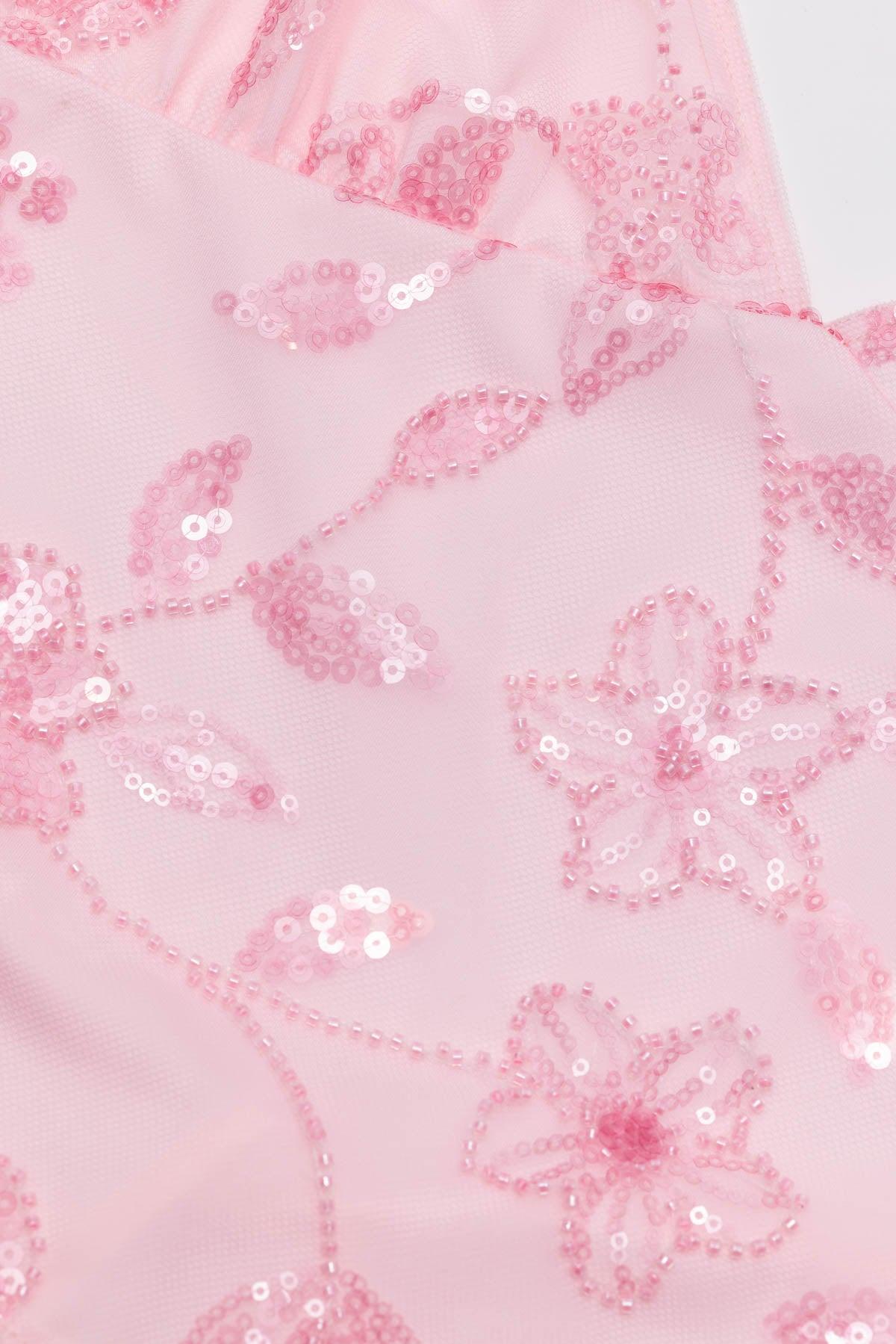 Pia Sequin Floral Backless Top Product Image